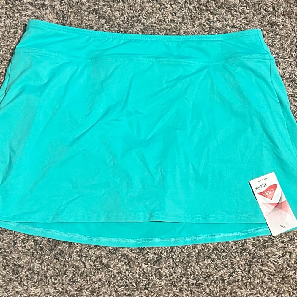 Lands' End Blue One Piece Swimsuit with Elegant Ruched Sides - Picture 3 of 4